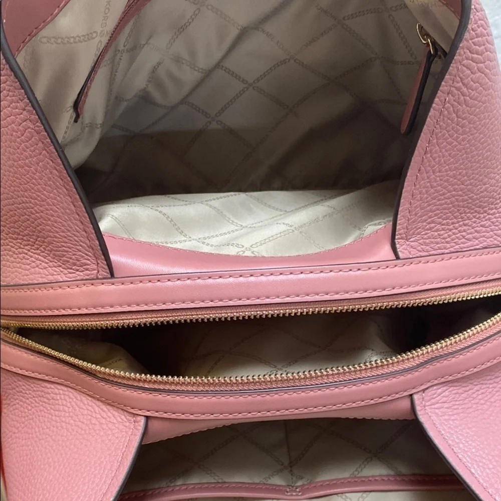 Michael Kors Pink Shoulder Bag with Gold Hardware